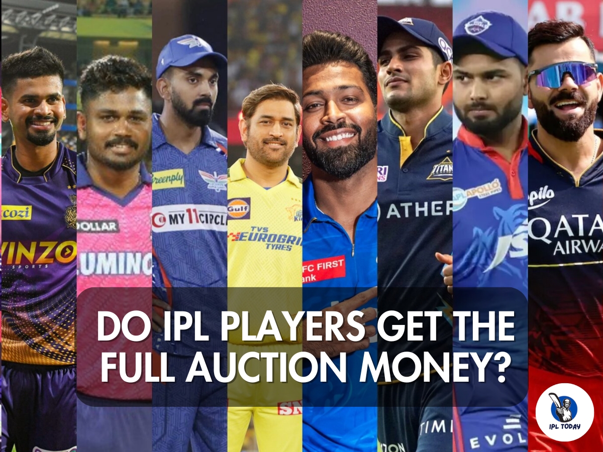 do ipl players get the full auction money